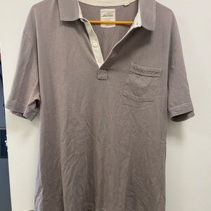 Billy Reid xl grey Taupe Polo Shirt $98